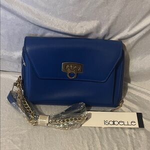 Isabelle Blue Crossbody Bag New With Tags